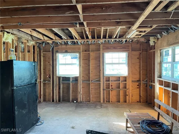 a view of a storage room