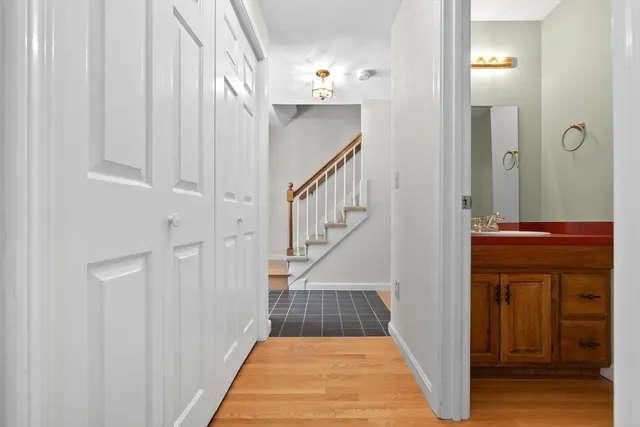 a bathroom with a toilet and a sink