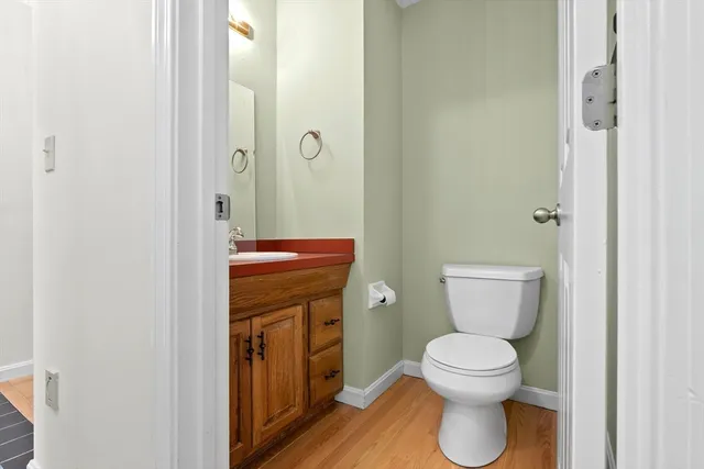 a view of a hallway with washer and dryer