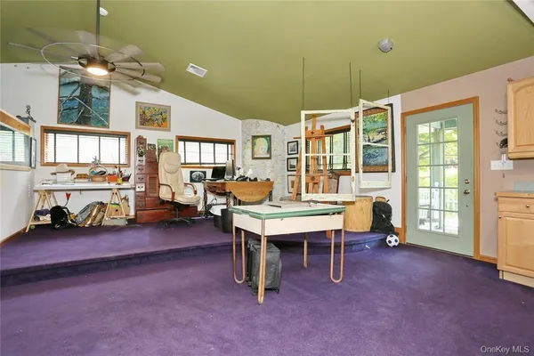 a view of a backyard with a deck
