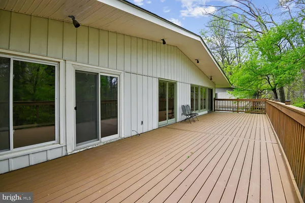 a view of a porch with a backyard