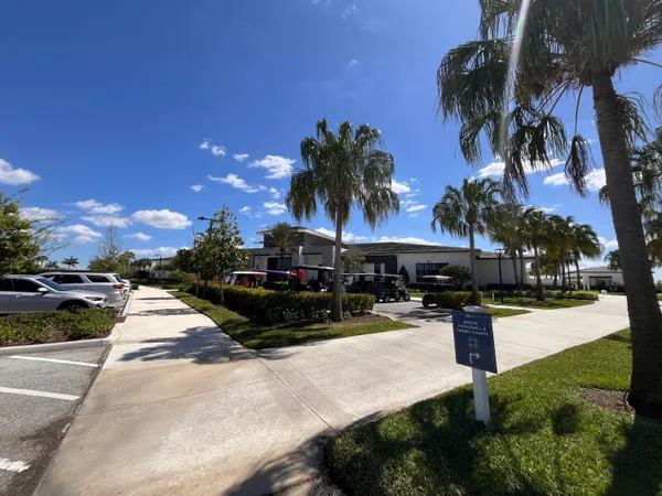 a building view with a garden space