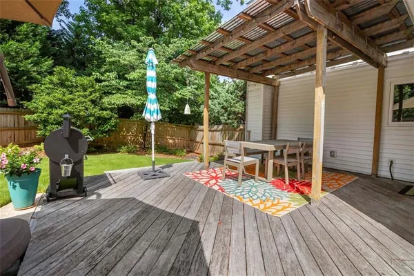 a view of porch with seating space