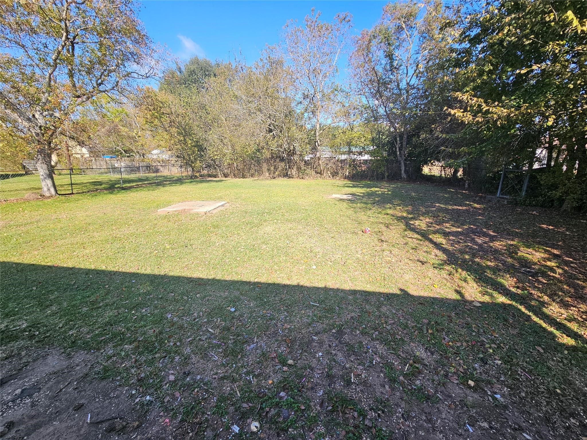 1305 Stowell Street Anahuac, TX 77514 - Photo 3 of 8 a view of yard with trees