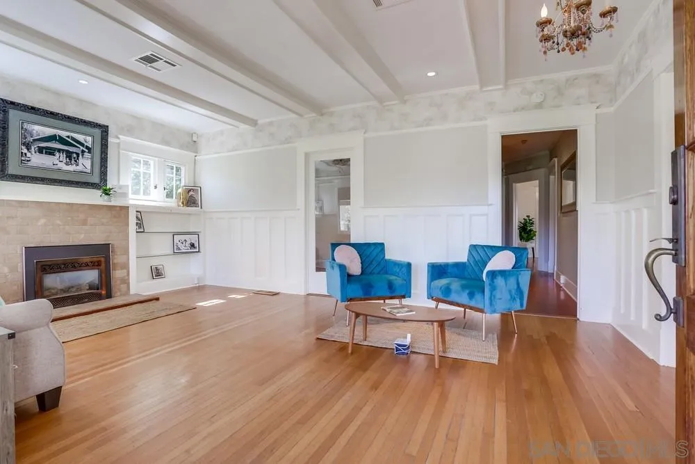 745 Main Street Ramona, CA 92065 - Photo 5 of 40 a living room with furniture and a fireplace