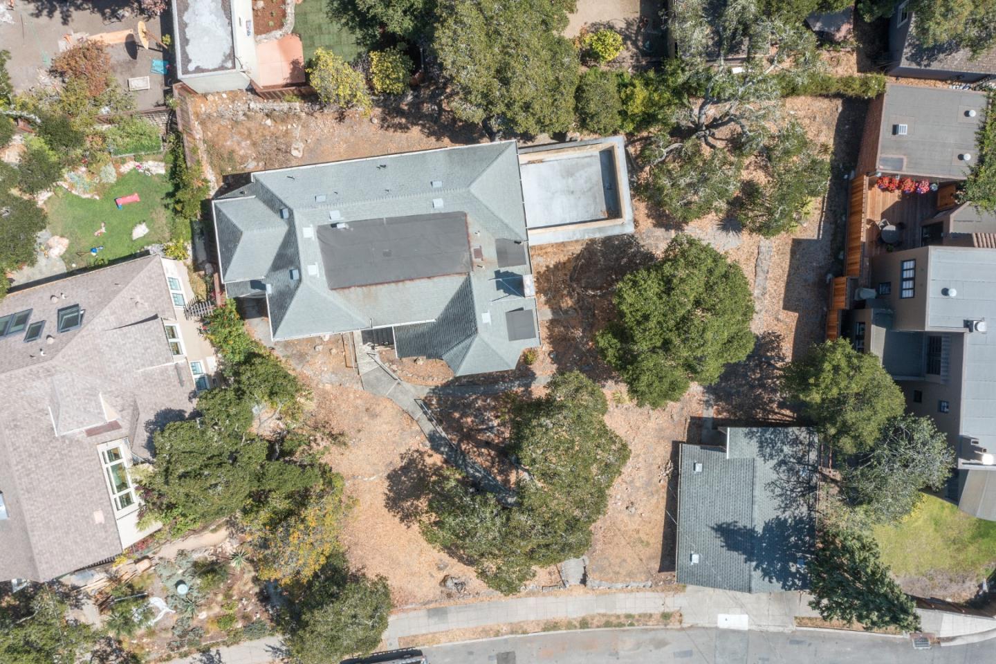 585 Santa Rosa Avenue Berkeley, CA 94707 - Photo 64 of 71 an aerial view of a house with a yard