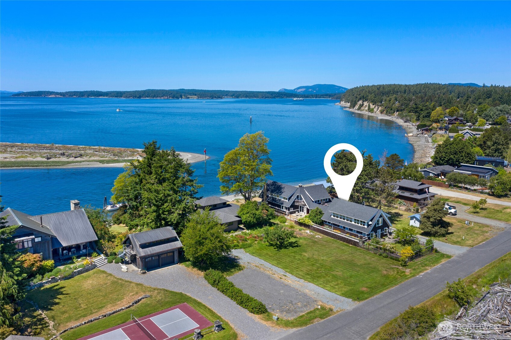 170 Weeks Point Way Lopez Island, WA 98261 - Photo 13 of 36 a aerial view of a house with outdoor space