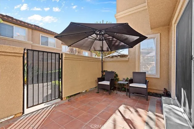 a view of outdoor space with seating area