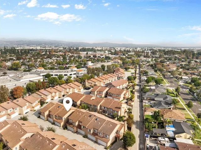 an aerial view of multiple house