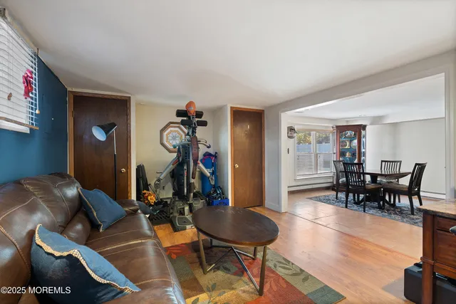 a view of a livingroom with furniture and a livingroom