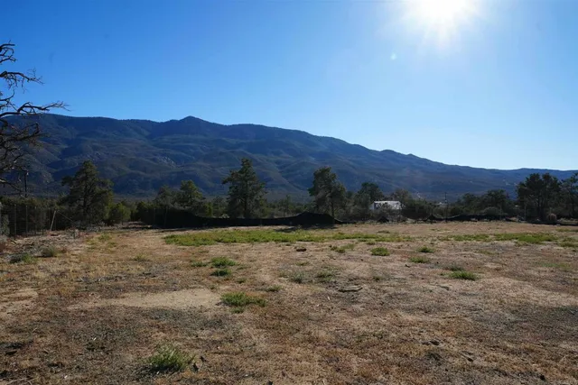 a view of an outdoor space with mountain view