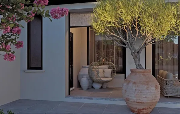 a view of house with outdoor space and sitting space