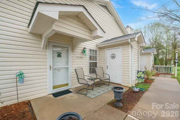 a outdoor space with patio furniture