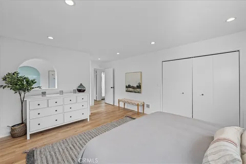 a view of a balcony and potted plants