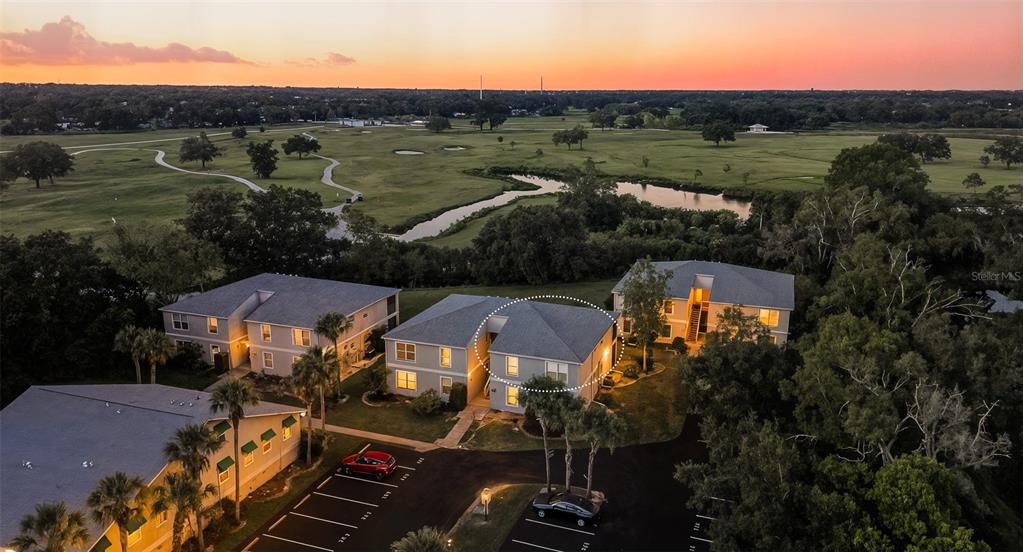 an aerial view of multiple house