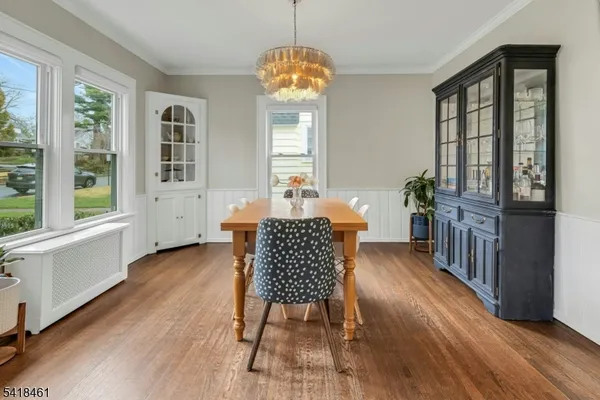 a room with a table and a window