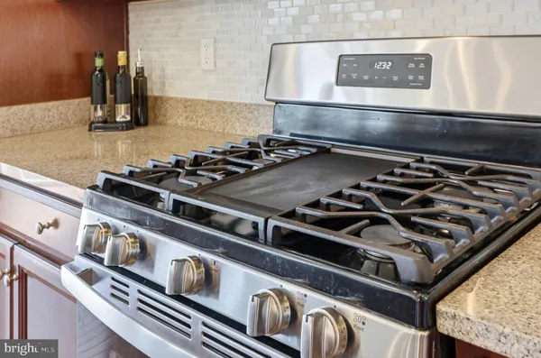 a close up of a stove