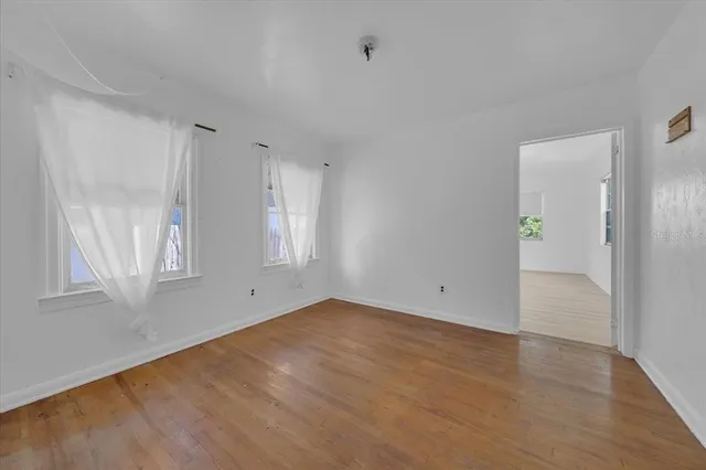 an empty room with window