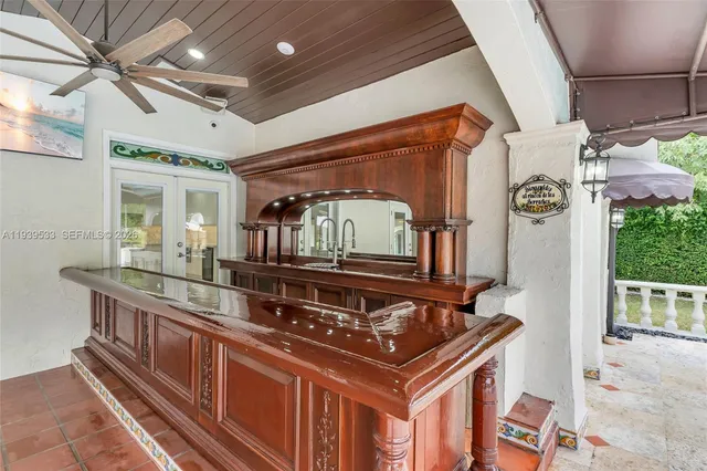 a house with trees in the background