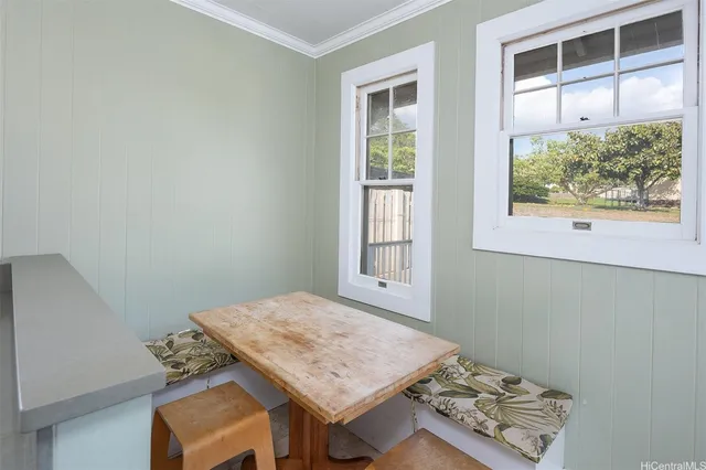 a view of kitchen with a window