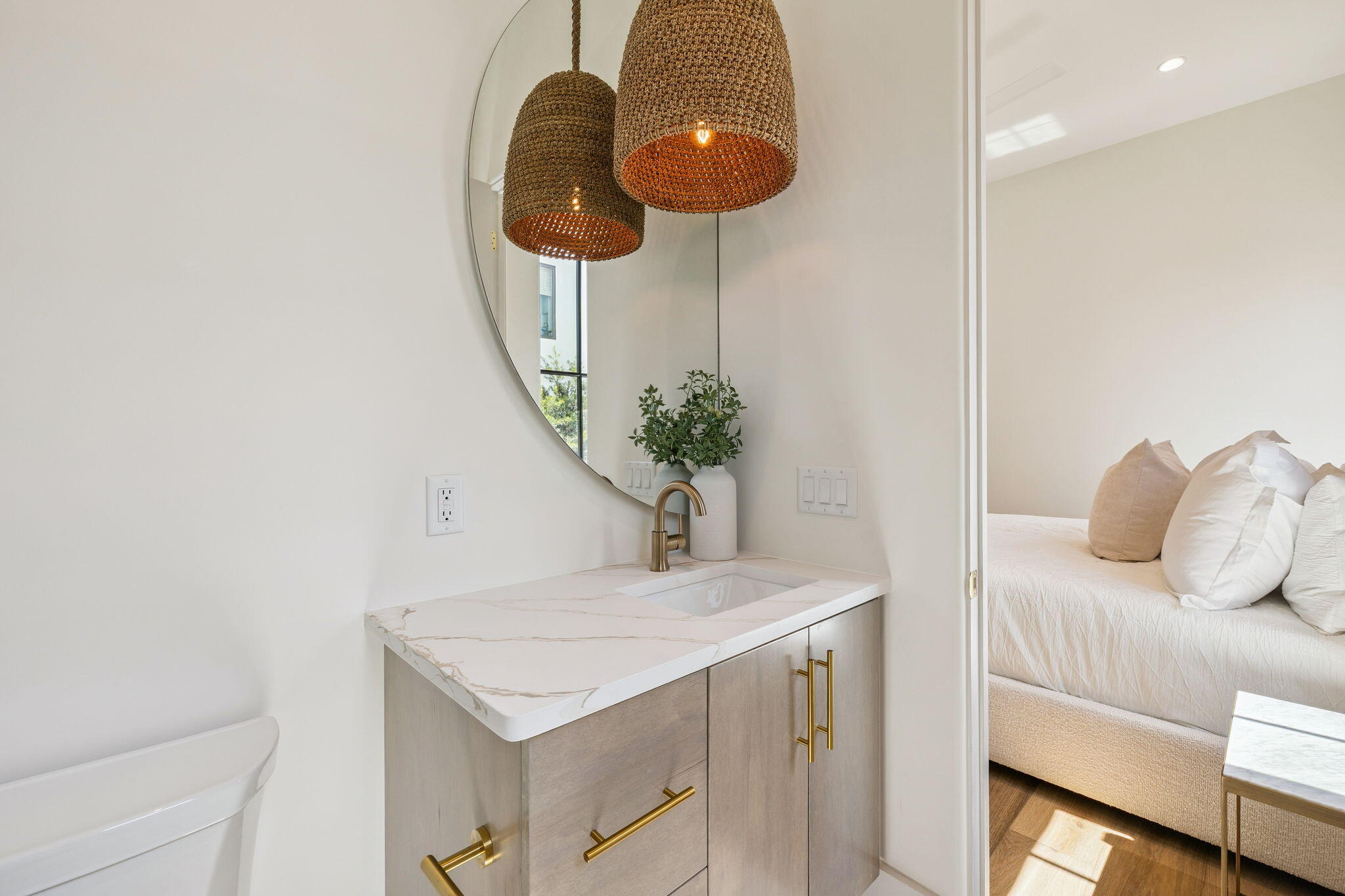 15 Pine Cone Trail Inlet Beach Inlet Beach, FL 32461 - Photo 26 of 52 a bathroom with a sink and mirror