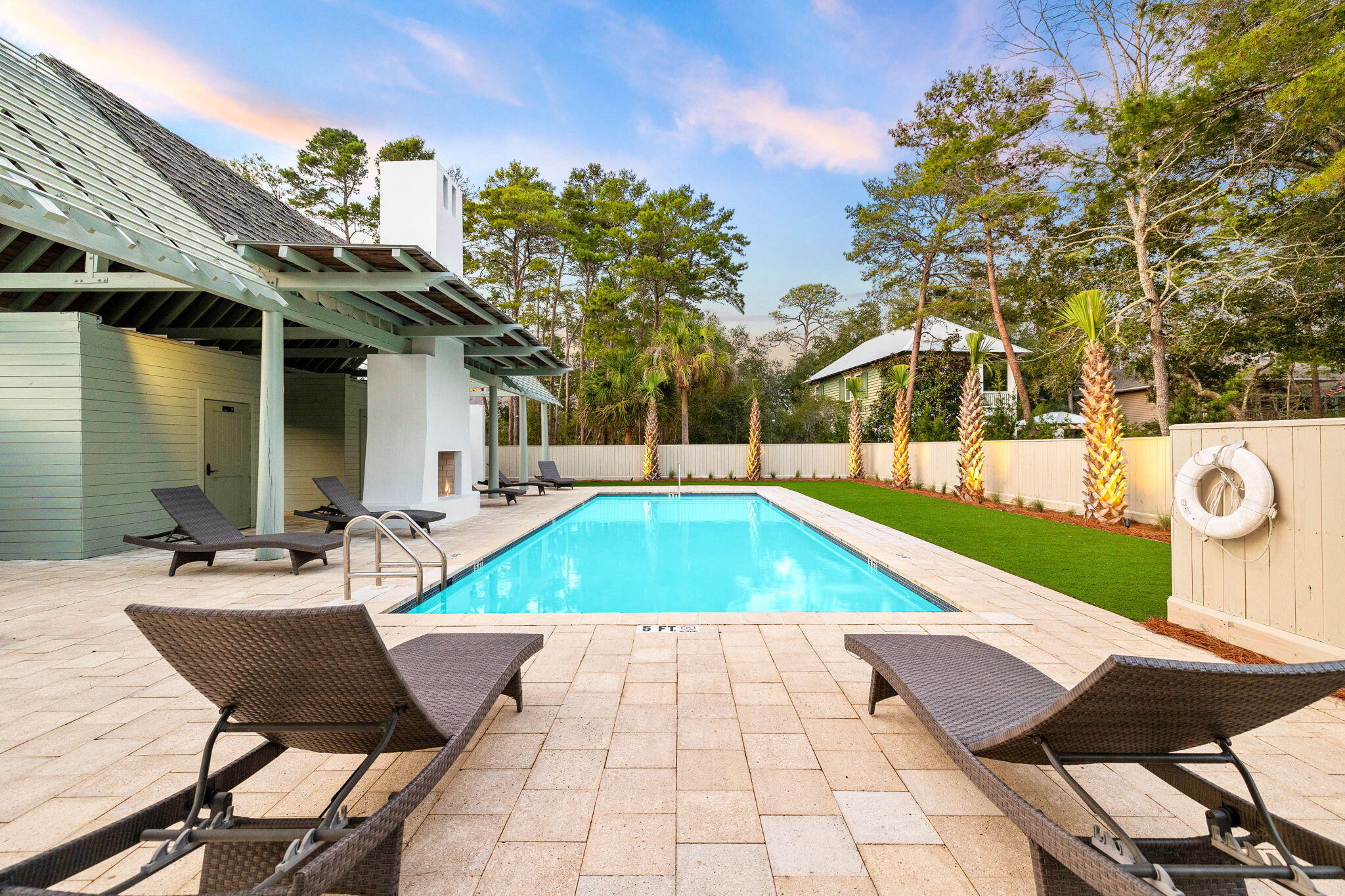 15 Pine Cone Trail Inlet Beach Inlet Beach, FL 32461 - Photo 42 of 52 a view of a swimming pool with lounge chair