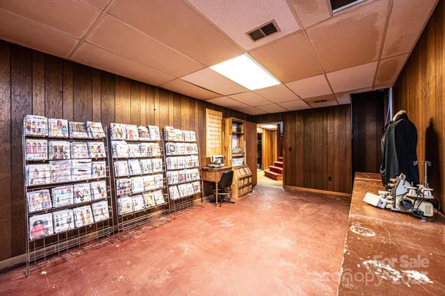 a view of a livingroom with a fireplace
