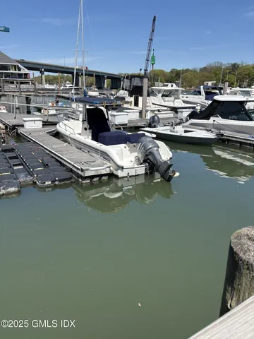 a view of a lake with boats