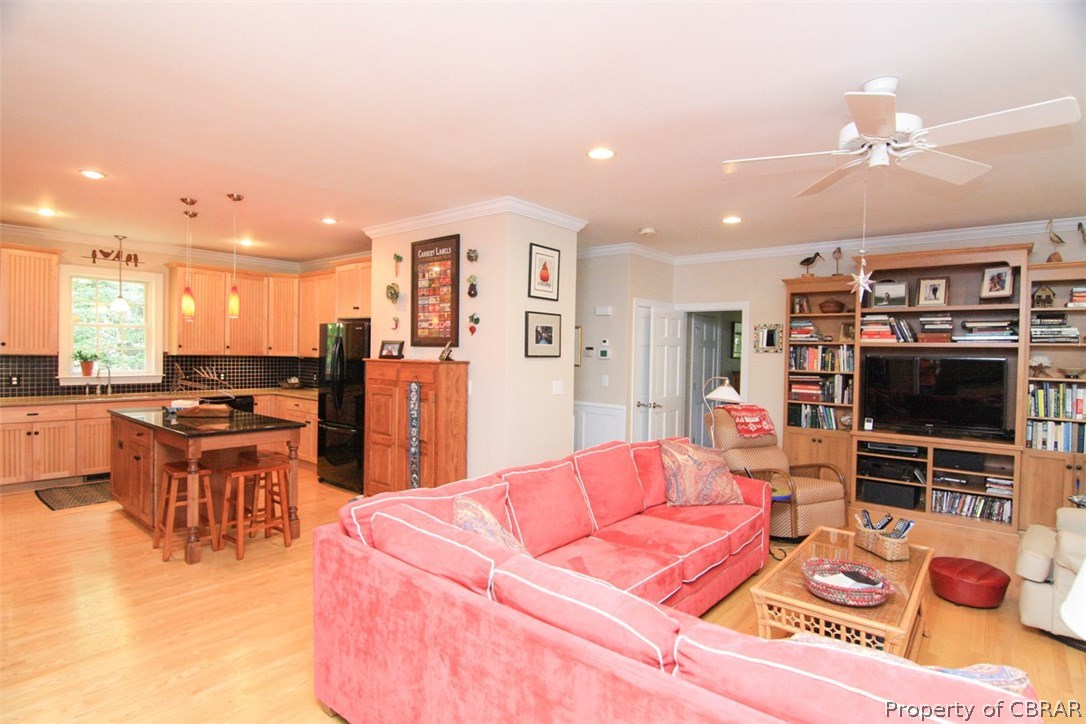 98 Flood Point Road Heathsville, VA 22473 - Photo 21 of 44 Kitchen with granite, ash wood floors, and 9 foot ceilings.