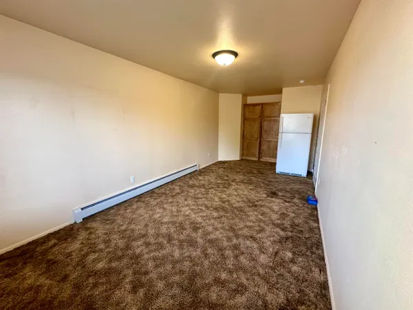 a view of a livingroom with storage and utility