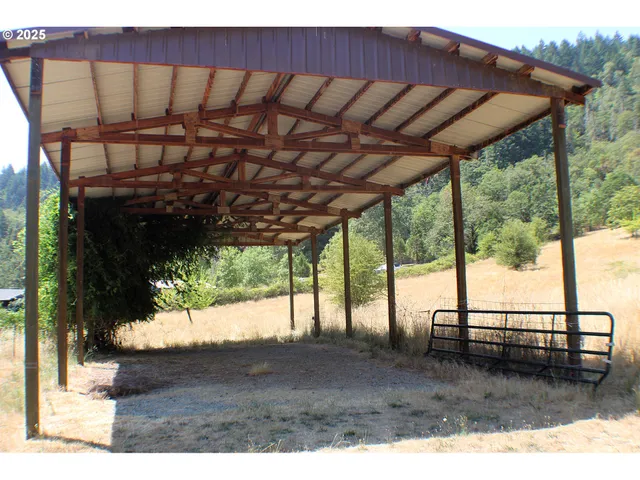 a view of a yard with a tree