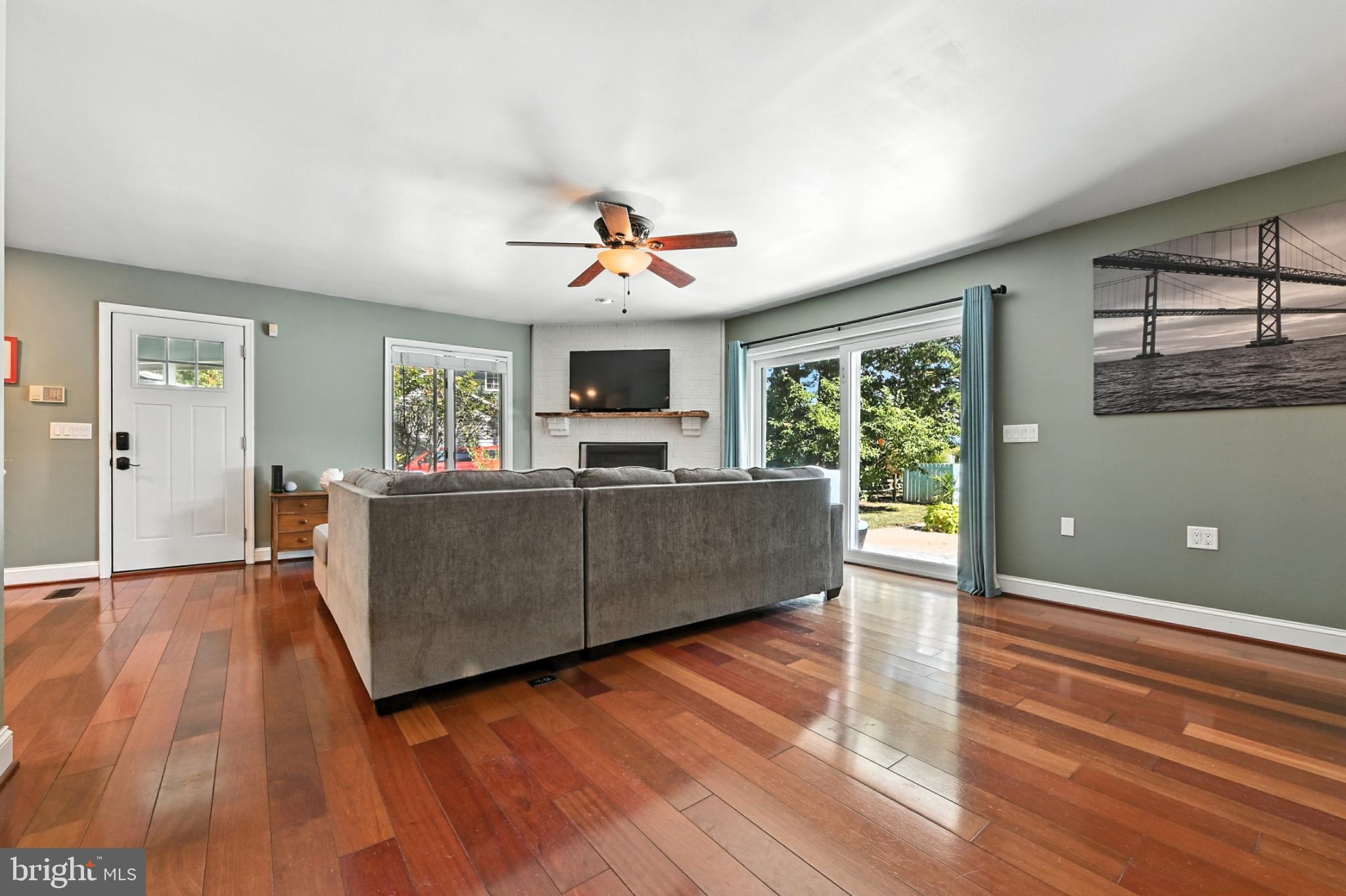 Gleaming hardwood floors.