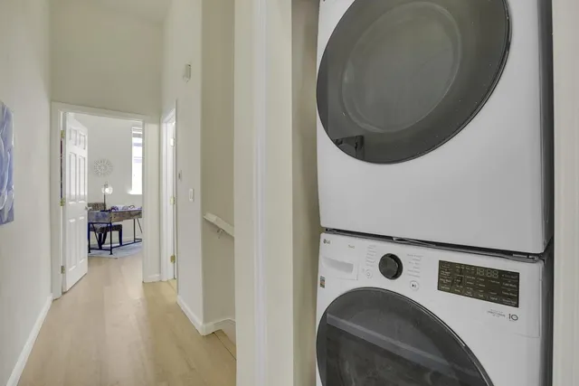 a view of a livingroom with furniture and a fireplace