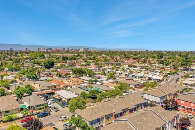 an aerial view of a city