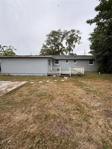 a view of a wooden deck