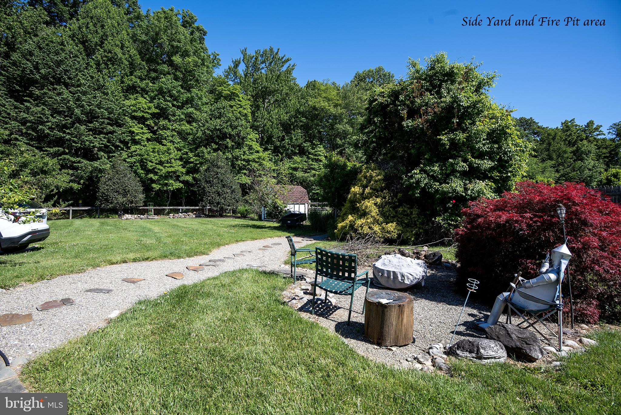 402 School Road Lincoln University, PA 19352 - Photo 54 of 66 Side Yard and Fire Pit area