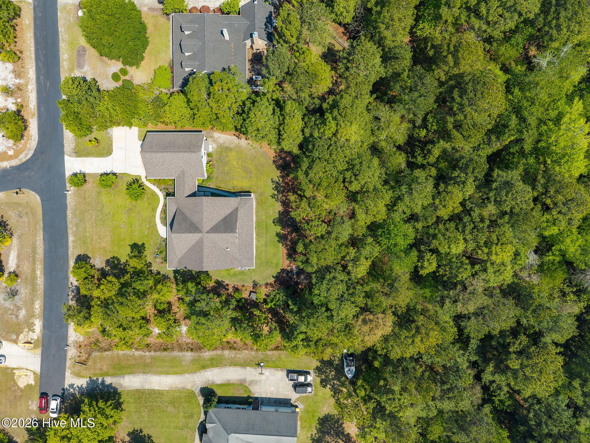 211 Whimbrel Way Hampstead, NC 28443 - Photo 80 of 99 Aerial showing privacy factor!