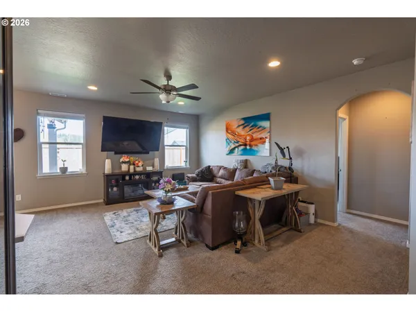 a view of a workspace with furniture