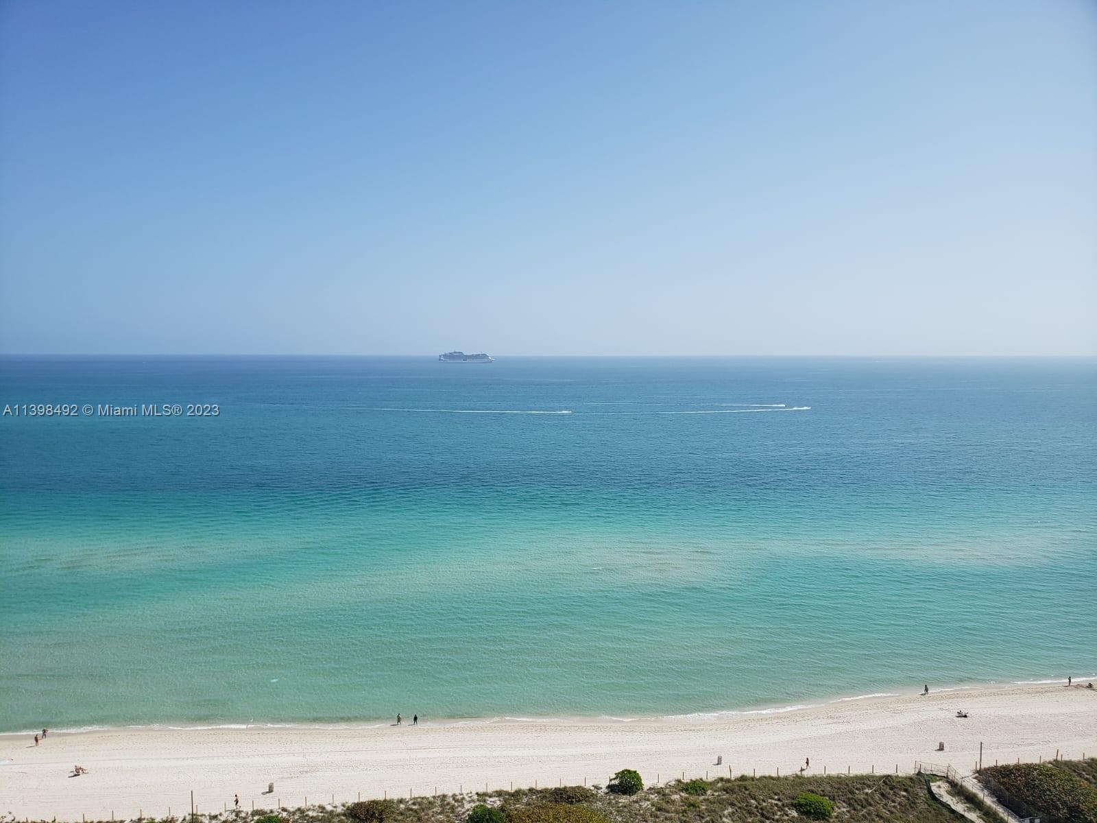 a view of an ocean beach