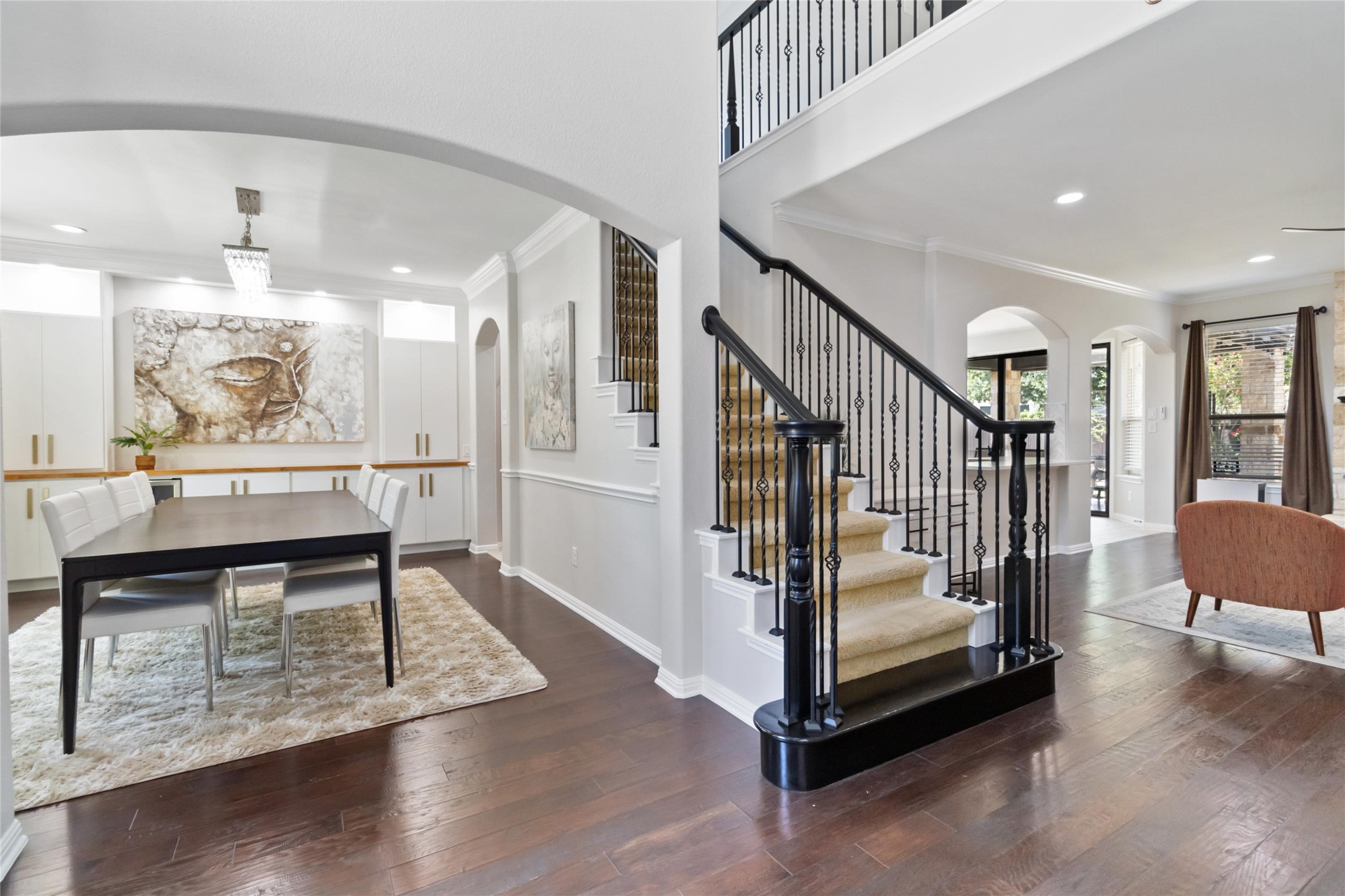 8032 Via Verde Drive Austin, TX 78739 - Photo 6 of 37 a view of entryway with wooden floor and furniture