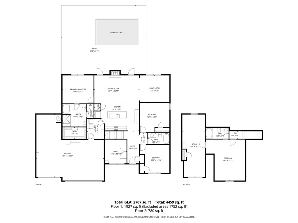 203 Legacy Lane Liberty, SC 29657 - Photo 37 of 47 Explore the comprehensive layout of this residence, featuring distinct living spaces and a refreshing swimming pool.