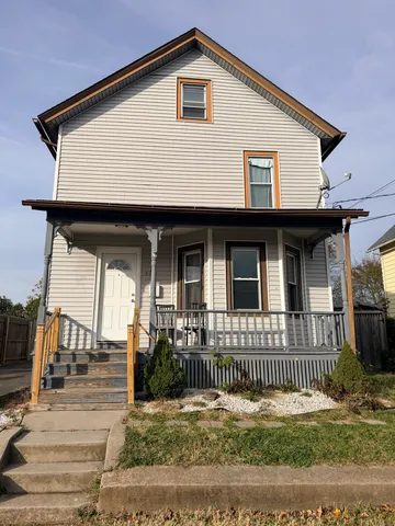 a front view of a house