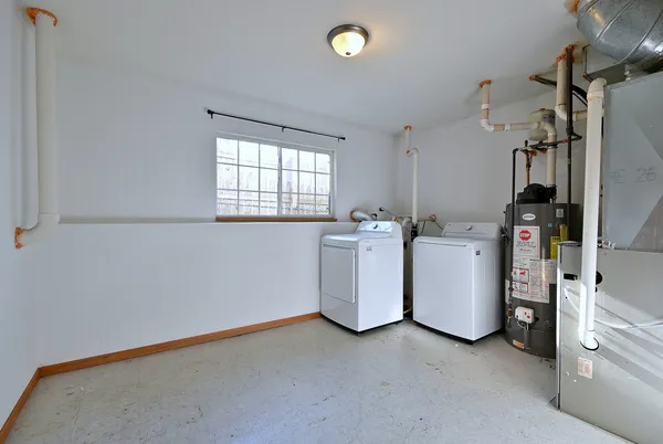 a view of a storage & utility room and utility room