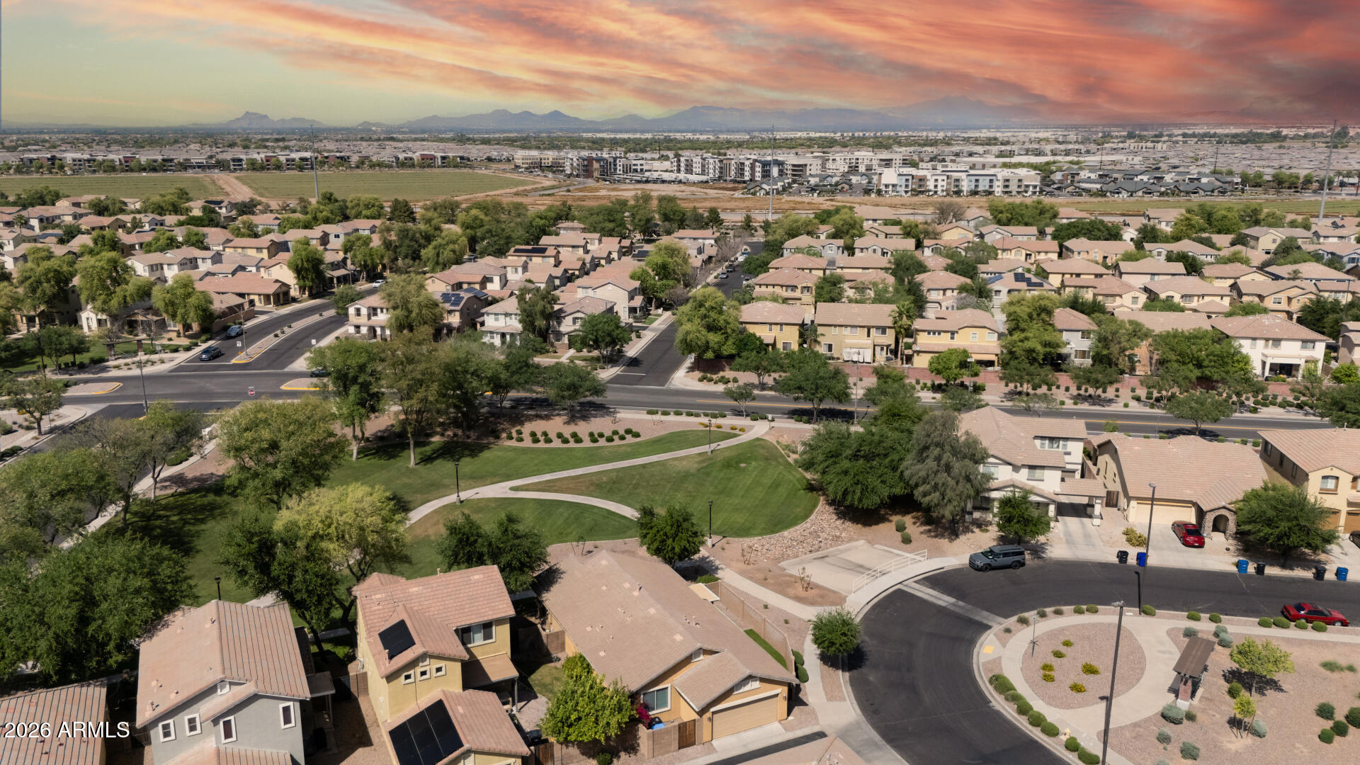 2868 South Anderson Lane Gilbert, AZ 85295 - Photo 49 of 59 an aerial view of residential house with outdoor space