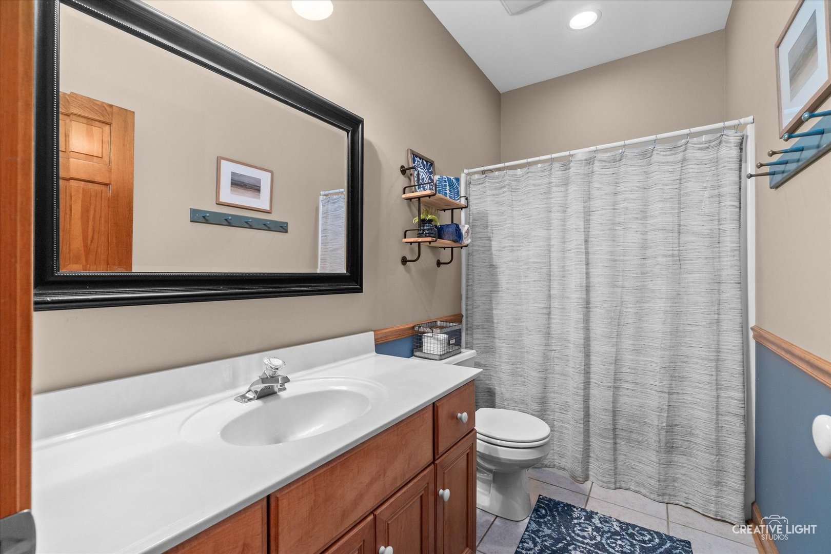 611 Pine Street Sugar Grove, IL 60554 - Photo 26 of 61 a bathroom with a granite countertop sink toilet and shower