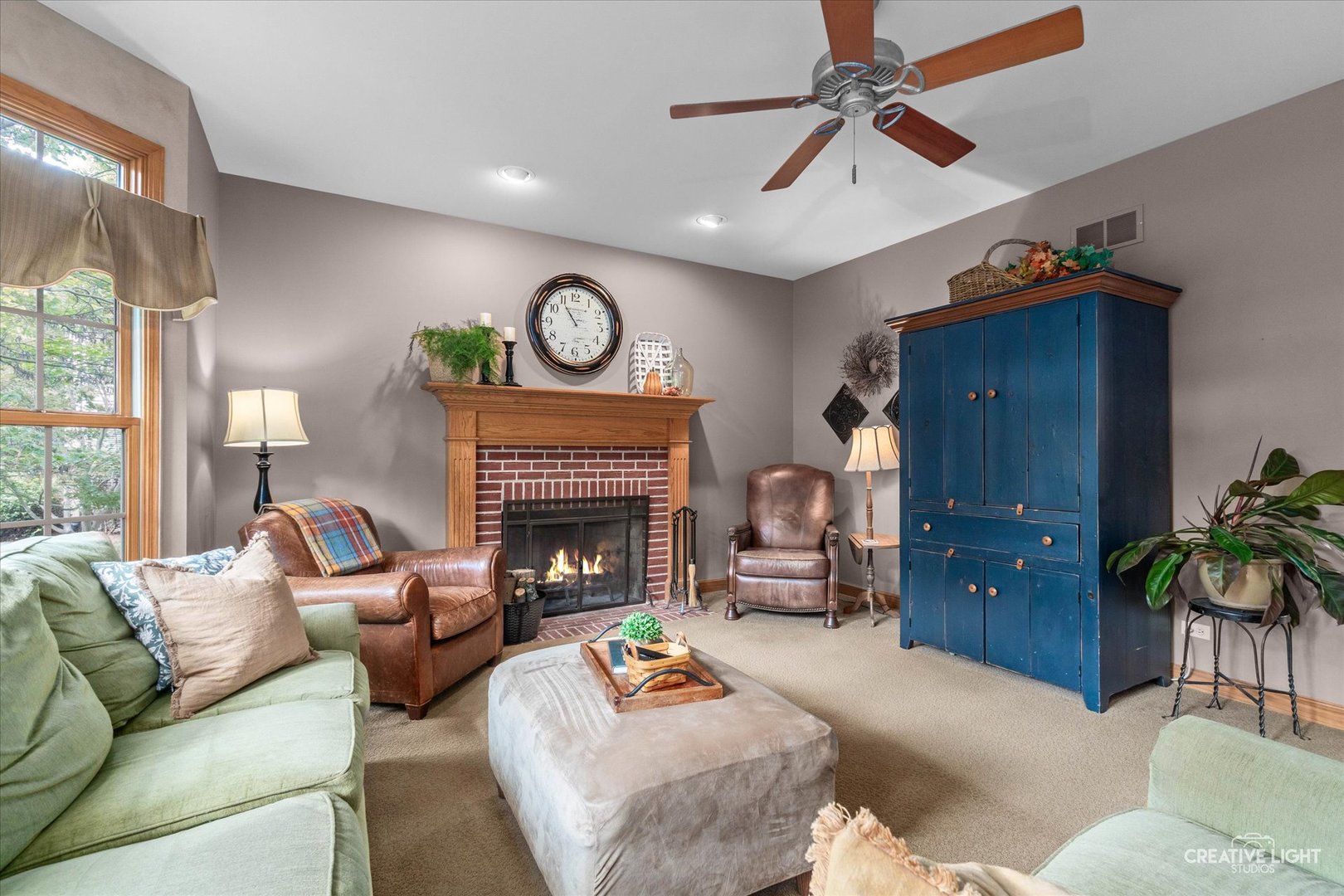 611 Pine Street Sugar Grove, IL 60554 - Photo 10 of 61 a living room with furniture and a fireplace