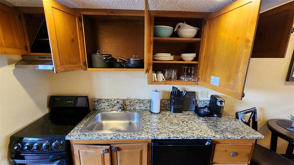3200 River Ranch Boulevard, Unit 151 River Ranch, FL 33867 - Photo 10 of 28 a kitchen with granite countertop a sink and a wooden floor