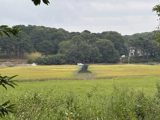 a view of a swimming pool and mountains