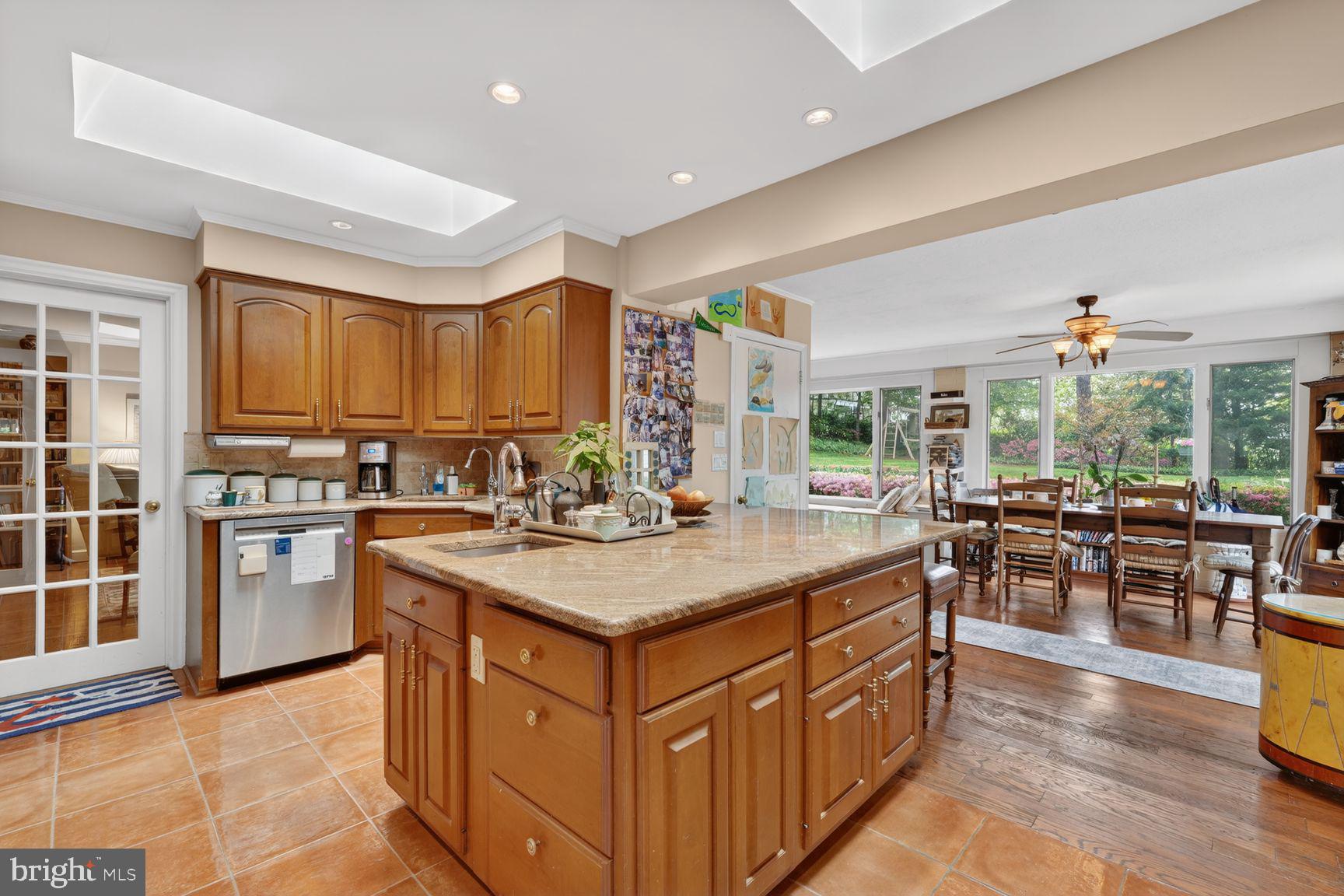 2260 48th Street Northwest Washington, DC 20007 - Photo 18 of 45 Kitchen with views of the garden & access to patio