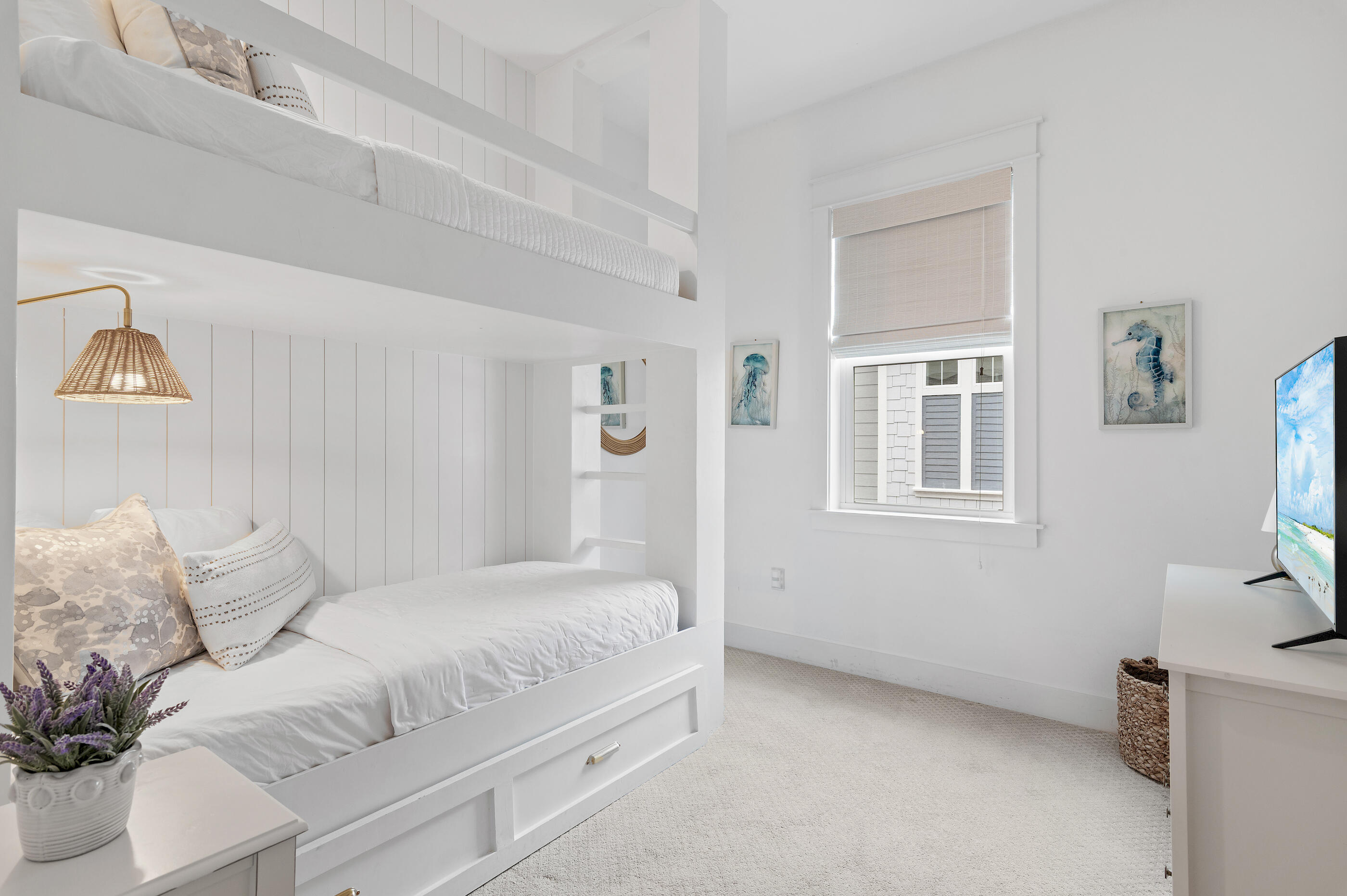 25 Pine Lands Loop East, Unit A Inlet Beach, FL 32461 - Photo 17 of 30 a bedroom with a bed and a tv